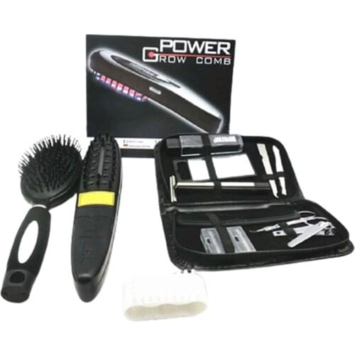 Hair Grow Massage Comb Kit Regrow Growth Prevent Hair Loss Head Pain Relief Therapy Massager Brushes Scalp + Manicure set