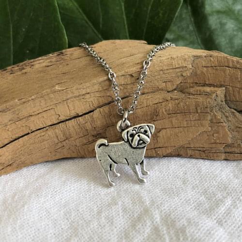 Pug Dog Pendant necklace for women dog jewelry trendy Pet necklace Gift for Friend