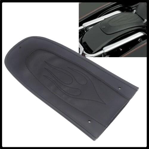 Motorcycle Black Rear Fender Bib Skin Flame Stitch Fit For Harley Touring Electra Road Glide Road King Street Glide 3 Hole
