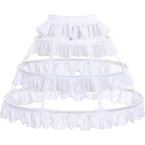 Underskirt Hoop Bustle Skirt Petticoat Crinoline for Lolita Victorian Gothic Dress