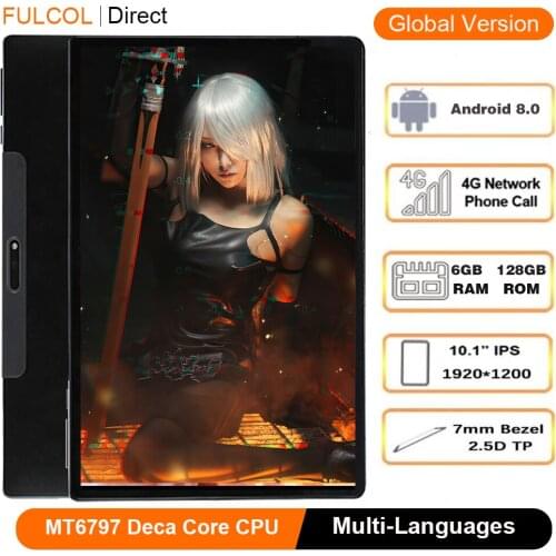 Newest Deca Core Android Tablet 10.1 Screen 2.5K 1920*1200 IPS 5G WiFi GPS 10 Cores 6+128GB 10 inch tablet планшет Tablette