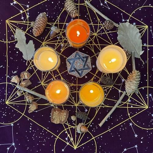 NEW Metatrons Cube Crystal Grid Tarot Tablecloth Astrology Tarot Divination Cards Table Cloth Magician Party Board Games