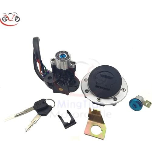 Motorcycle Ignition Switch Fuel Gas Tank Cap Cover Seat Lock Key Set For Suzuki DL1000 2002-2009 2003 2004 2005 2006 2007 2008