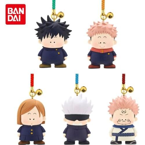 Bandai Genuine Gashapon Toys Jujutsu Kaisen Anime Figures Bells Keychain Pendant Itadori Yuji Fushiguro Megumi Kugisaki Nobara