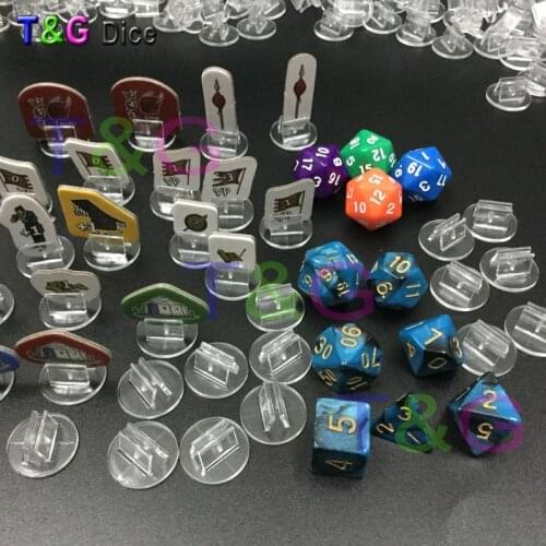 High quality transparent plastic stand for 2mm paper card, board game components 50pcs