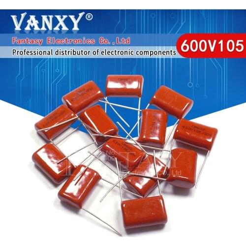 10PCS 630V105J 630V 1UF Pitch 20mm 105 1000NF CBB Polypropylene film capacitor