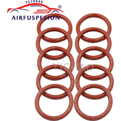 10pcs/Lot Red Seal O Ring for Land Rover Sport Discovery 3/4 Compressor Air Suspension Compressor Repair Kits LR023964 LR010376