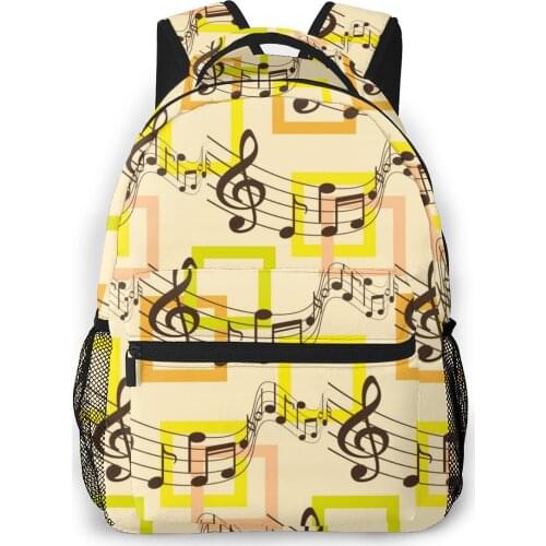 Abstract Music Note Treble Clef Backpack School Bags Casual for Teenager Girls Shoulder Bag Travel Bags