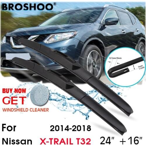 Car Wiper Blade Front Window Windscreen Windshield Wiper Fit Blade Accessories For Nissan X-TRAIL T32 26"+17" 2014-2018