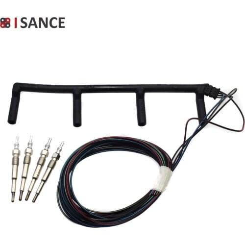 Glow Plugs & Bridge Wiring Harness Connector Plug 1.9 2.0 TDI For Audi Seat Skoda VW 038971782C 0250402005 0250202023 N10591608