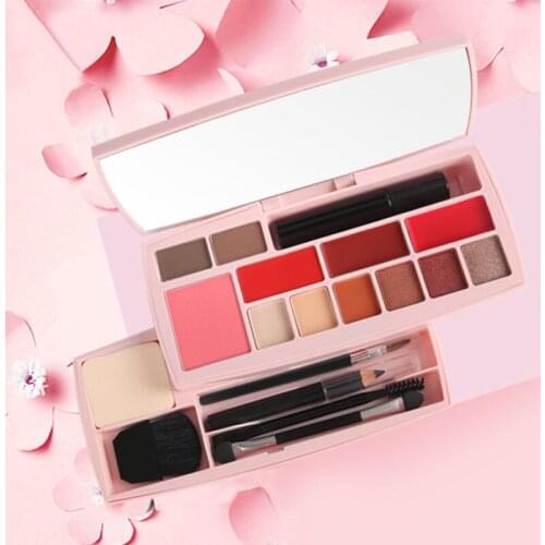 Eyeshadow Lip Gloss Foundation Pressed Powder Mascara Makeup Kit 11 Colors Makeup Sets For Cosmetic