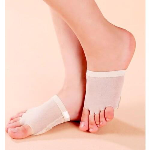 USHINE Five-Hole Pad Practice Shoes Foot Thong Care Tool Half Sole Gym Socks Belly Ballet Dance Toe Pad Shoes For Woman