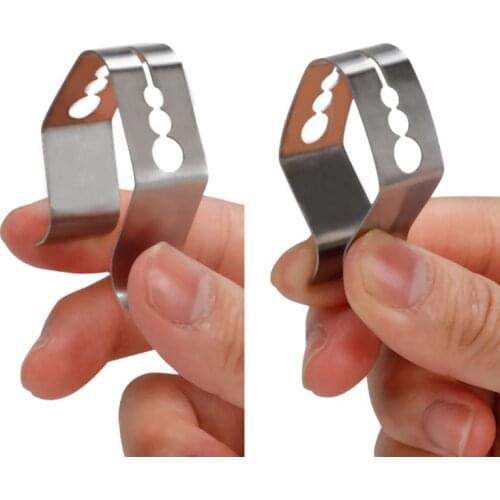 Stainless Steel Thermometer Clips for BBQ Food Cooking Thermometer Holder 3holes E7CD
