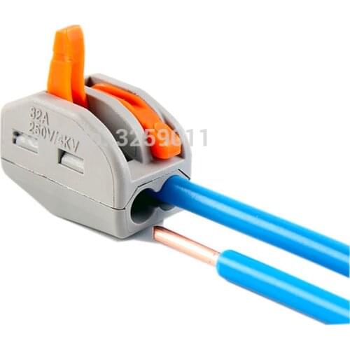 1PCS 22-18 AWG PCT-212 222-412 Compact Splicing Connector Spring Lever Push Fit Reuseable Cable 2 Wire Universal Connector