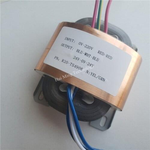 24V-0-24V 0.6A Transformer R Core R20 30VA custom transformer 115V/220V input copper shield for pre-amplifier power supply