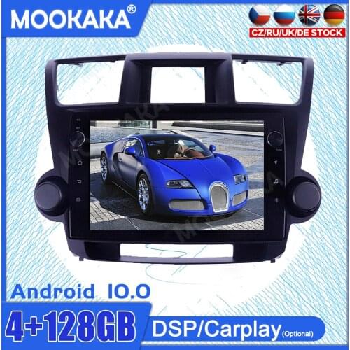 4+128GB Android10 For Toyota Highlander Car GPS Navigation Auto Radio Stereo Video Multimedia Player Carplay HeadUnit Tesla