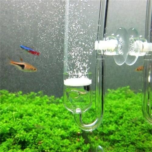 4pcs/set Aquarium U-Tubes Suckers CO2 Diffuses Check Valve Carbon Dioxide Reactor Regulator Fish Tank Live Plant Atomizer