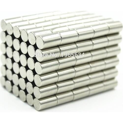 500pcs Neodymium N35 Dia 6mm X 10mm Strong Magnets Tiny Disc NdFeB Rare Earth For Crafts Models Fridge Sticking magnet 6x10mm