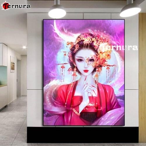 5d cross stitch diamond painting Oriental Fantasy Woman Bride full square round diy diamond embroidery Mosaic wall decorative