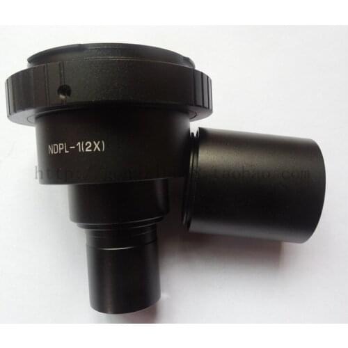 NDPL 2X Biological Microscope Eyepiece Lens Adapter T2 Mount for Canon Nikon EOS Camera