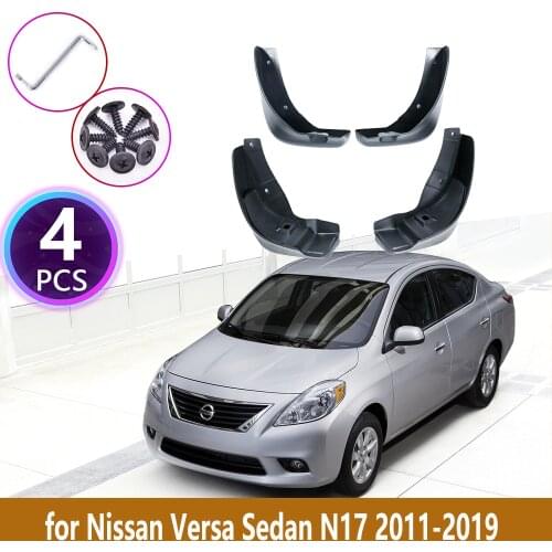 Car Front Rear Mudguards For Nissan Versa Sedan N17 2011~2019 Cladding Splash Mudflap Car Accessories Fenders 2013 2014 2015