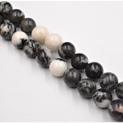 Natural Stone Colored Black/white Zebra Jaspers Beads 4-12mm Loose Beads for Jewelry Making Necklace DIY Fashion Free Shipping