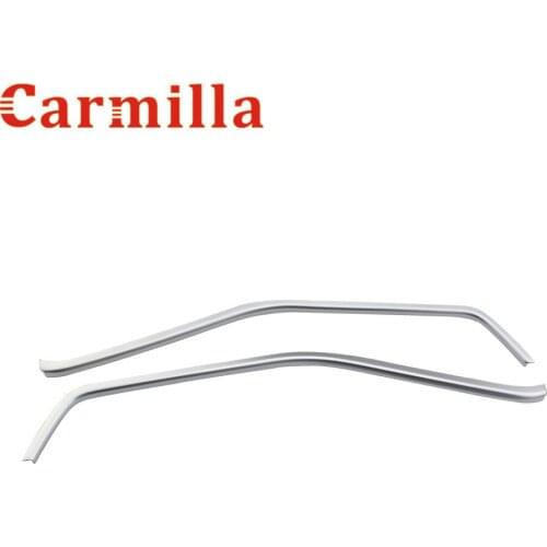 Carmilla 2X Car Chrome Inner Gear Panel Side Strips Trim Sticker for Hyundai New Tucson 2015 2016 2017 AT Accessories