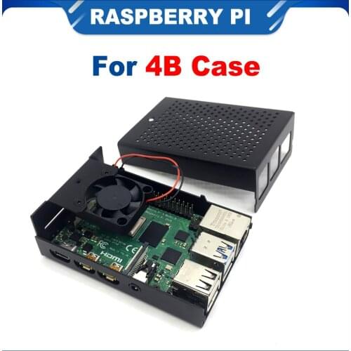 ITINIT R59 Raspberry Pi 4B Aluminum Alloy Case With Fans Metal Enclosure For Raspberry Pi 4 Model B Case