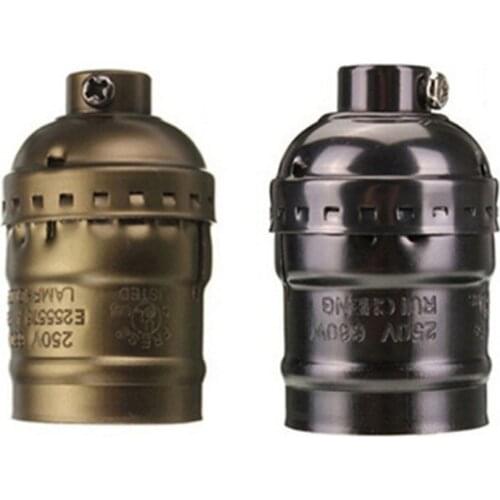 E27 Vintage Bronze Color Lamp Holder Pendant Light socket 110V 220V lamp base