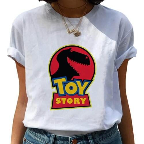 Rex the Green Dinosaur Toy Story Print T-shirt Loose Design Casual Style Tee Hip-Hop Short Sleeve Tops of Unisex