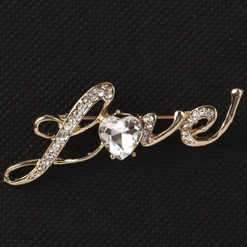 Creativity Love Brooch Jewelry For Women/men Fashion Jewelry Brooch Pins Metal Scarf Wedding Gift Diy Jewellery Accessories