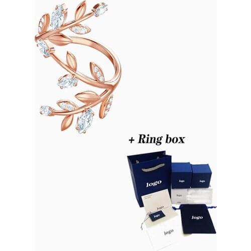 Fashion Jewelry Swa New Mayfly Ring Exquisite Leaves And Leaves Decoration Girlfriend Romantic Luxury Jewelry Gift