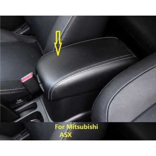 Customzied Microfibre Leather Center Armrest Cover For Mitsubishi ASX Car decoration Interior upgrade