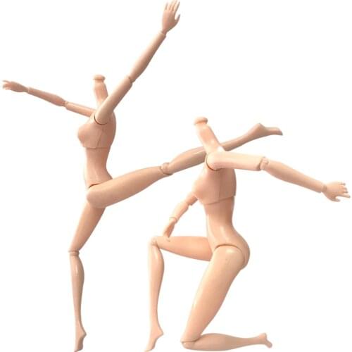 NK 2 Pcs /Set 12 Joints Doll Naked Body Birthday Gift DIY Kids Toy For Barbie Doll For 1/6 BJD Doll Without Head Doll Accessory