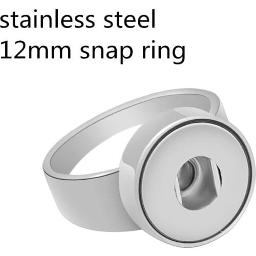 New JZ0017 Simple 316L stainless steel snap rings 4 size fit 12MM snap buttons DIY fittings wholesale
