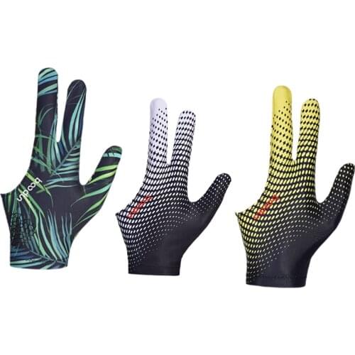 Man Woman Elastic 3 Fingers Show Gloves for Billiard Shooters Carom Pool Snooker Cue Sport - Wear on The Right or Left Hand