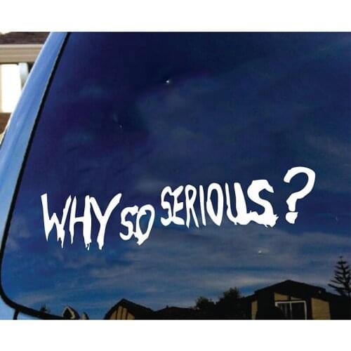 Why So Serious Vinyl Decal Sticker Funny Joker Car stickers Truck suitcase 30x9cm