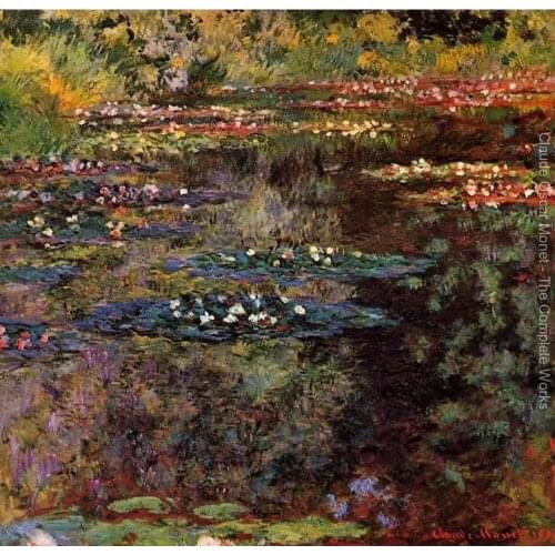 Gift wall art famous Painting Water Lilies by Claude Monet reproduction High Quality Hand painted