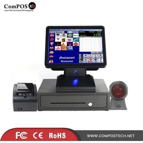 Pos terminal tablet 15 inch lcd touch screen POS system for supermarket whole set EPOS
