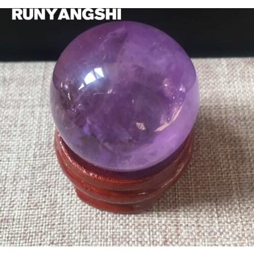 Purple Cryastal Ball Tansparerant Natural Stones and Minerals High Quality Wholesale Factory Stone Runyangshi BZ01
