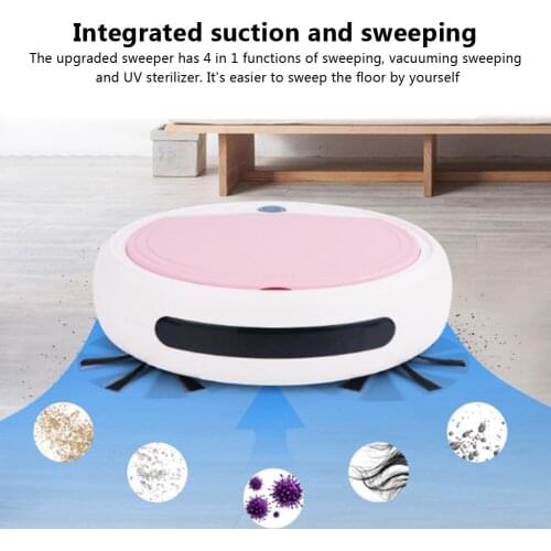 4-in-1 AutomaticSmart Robot Vacuum Cleaner USB Charging Sweeping Robot Dry and Wet Mop UV Disinfection Cleaner Strong Suction