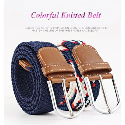 Wide Belt Outdoor Elastic Stretch Waist Canvas Belts for Men Women Jeans Belt Fashion Braided Casual Straps
