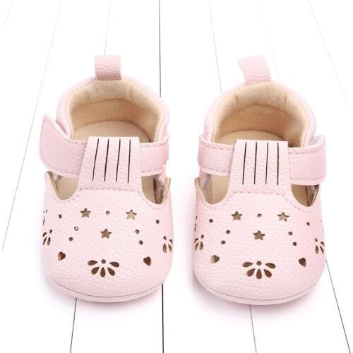Cute Baby Girl Sandals Pu Leather Newborn Toddler Girls Sandals Soft Sole Non-Slip Infant Baby Girl Summer Shoes