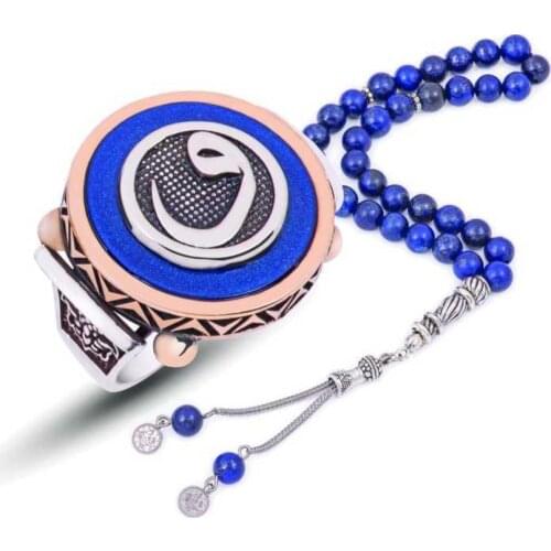 Tevuli 925 Sterling Silver Blue Ebony Vav Male Ring