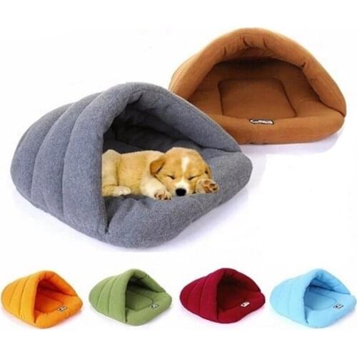 Shell type dog bed house soft wool best pet dog bed cat bed cat cushion puppy cave bed animal sleep sofa pet tent nest