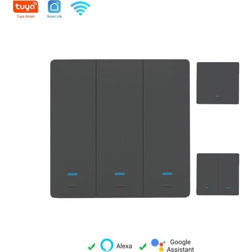 Tuya WiFi Smart Switch Wall Panel for Smart Home APP Remote Control EU UK Standard Work with Alexa Google Home 1/2/3 Gang
