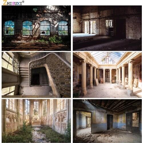 Vinyl Custom Backgrounds Interior Old House Corridor Stairs Retro Style Portrait Photography Backdrops For Photo Studio2162TF-01