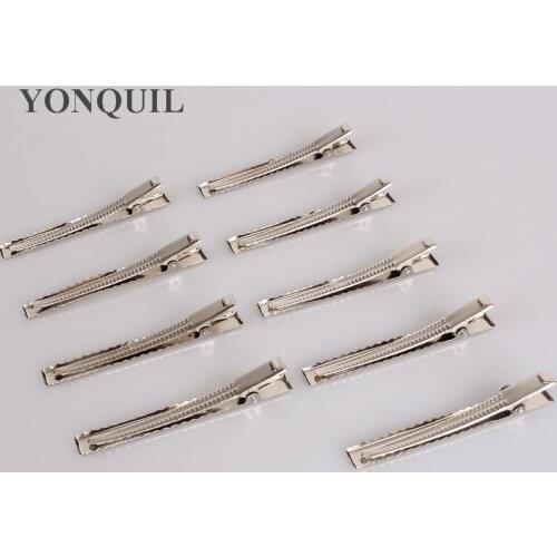 Girls Hair Pin 200Pcs/Lot New Prong Barrettes & Brooch Clips Finding Alligator Clips Crocodile Clips 75MM Jewelry DIY Wholesale
