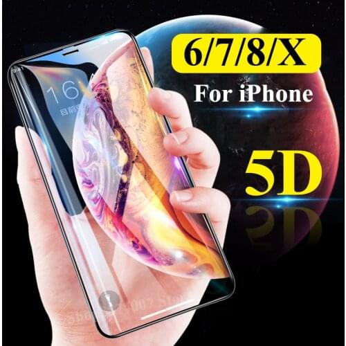 5D Protective Glass On The For iPhone 6 S 7 8 Plus Aphone X S R XS Max SX XR Aifon 6S 10S S10 RX Glas Screen Protector Tempered
