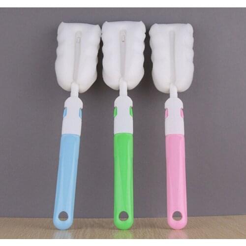 1pcs Sponge Baby Milk Feeding Bottle Brush Nipple Cleaning Cup Scrubber Washing Brushes Kitchen Cleaner Tool Baby Accessories